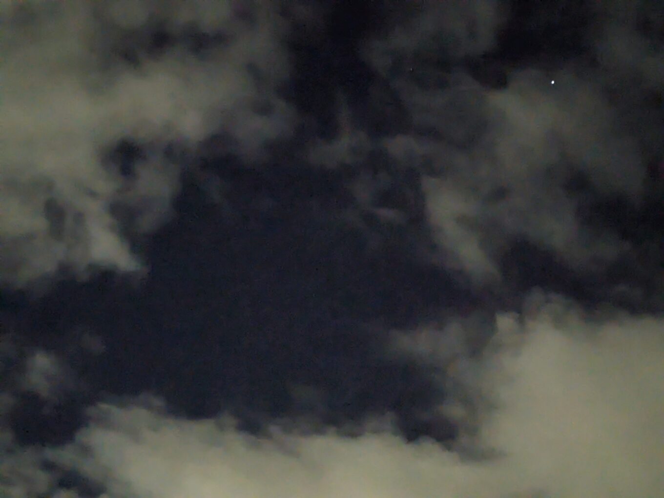 night sky with white clouds