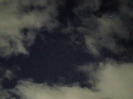 night sky with white clouds